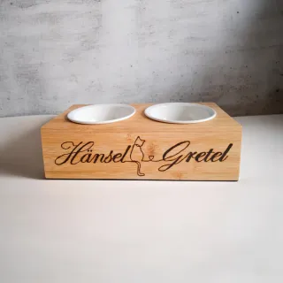 Comedero elevado personalizado para mascotas