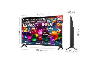 Televisión smart TV 43 pulgadas LG