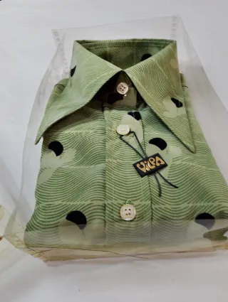 Camicia VILPA Vintage 70s Verde - New Box