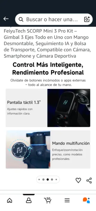 Gimbal 3 ejes Scorp kit mini 3 pro