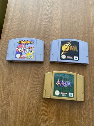 Nintendo 64 con 3 juegos y 2 mandos