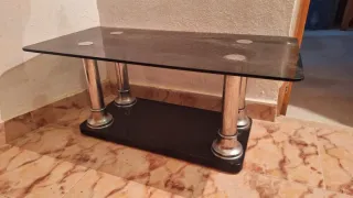 Mesa auxiliar vidrio