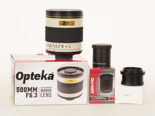 Objetivo Opteka 500MM. Objetivo catadioptrico.