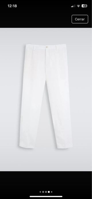 Pantalón Zara 100% Lino Blanco