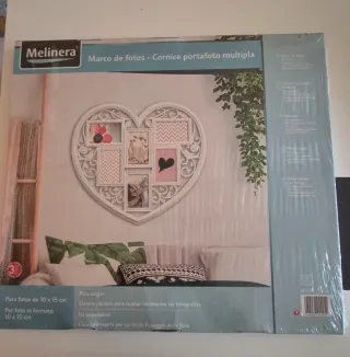 Marco-corazón para 6 fotos