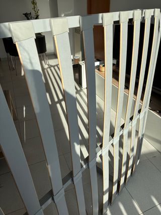 Somier 135x190 cm Gris/Blanco