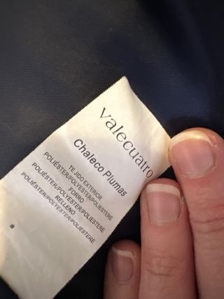 Chaleco plumas Valecuatro talla S-M