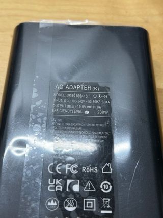 230W 19.5V 11.8A Cargador HP Omen 15 16 Transcend,