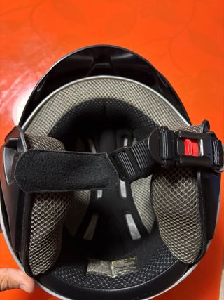 Casco de moto Zeus plateado