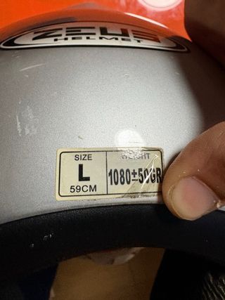 Casco de moto Zeus plateado