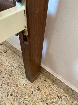 Cabecero y pie de cama antiguos madera de roble