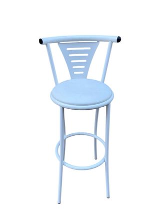 Taburete de aluminio blanco