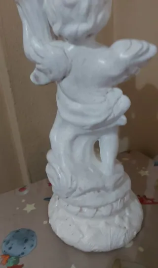 Juego 2 Candelabros Querubín Blanco