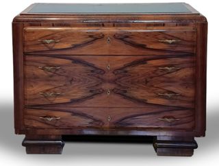 Cassettiera vintage anni '40 in palissandro