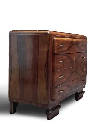 Cassettiera vintage anni '40 in palissandro