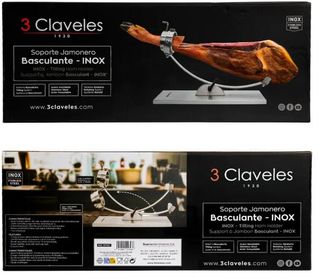 Soporte Jamonero Basculante INOX 3 Claveles