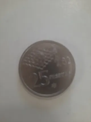 Moneda 25 pts juan carlosI. Mundial 82