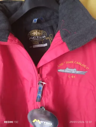 Chaquetón con gorro,de hombre, marinero.