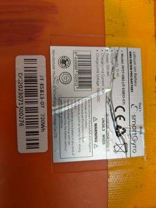 Batería SmartGyro Rockway Pro 13s5p 48V 15Ah