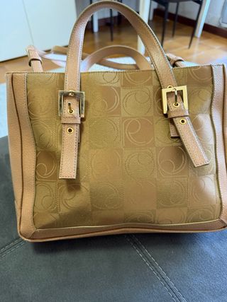 Borsa donna marrone e oro