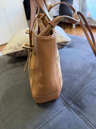 Borsa donna marrone e oro