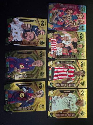 Lote 7 Cartas Fútbol Panini Balón oro mary