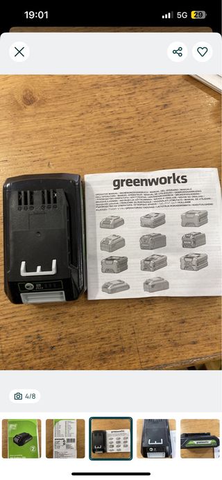 Bateria Greenworks 24V 2Ah G24B2 - Novo