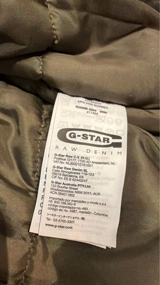 Chaqueta bomber G-Star RAW verde oscuro NUEVA M