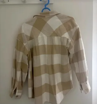 Chaqueta cuadros beige Zara Kids