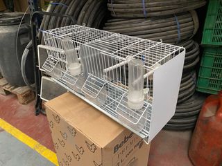 Jaula canarios de 2 departamentos con separador