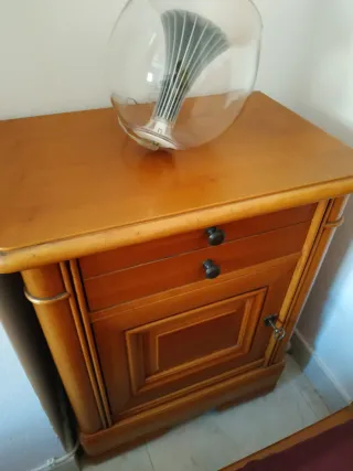 Conjunto muebles dormitorio (armario+cama+mesita)