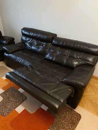 Sofá 3 plazas y sofá 2 plazas piel