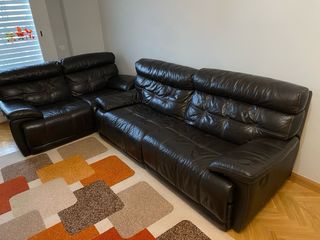 Sofá 3 plazas y sofá 2 plazas piel