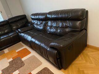 Sofá 3 plazas y sofá 2 plazas piel