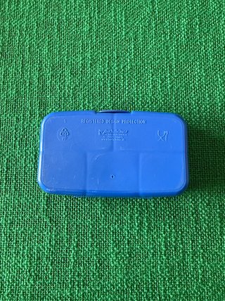 Pillbox porta pillole 5 scomparti azzurro nuovo