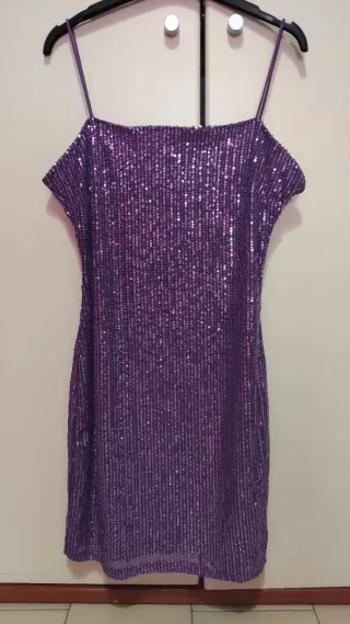 Mini abito viola paillettes #tallyweijl
