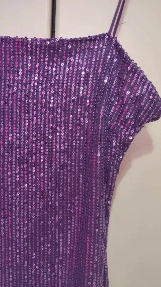 Mini abito viola paillettes #tallyweijl