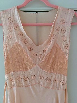 Vestido camisón antiguo seda años 30-40