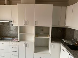 Muebles de cocina blancos, encimera de cocina