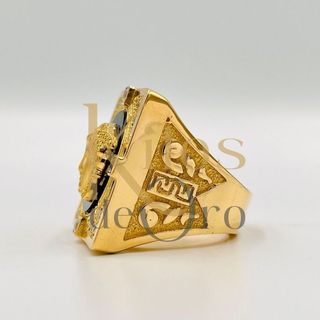 SELLO MEDUSA Y ÓNIX. Oro 18k.