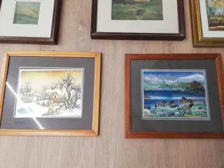 Lotto quadri e specchio decorativo 10 pezzi