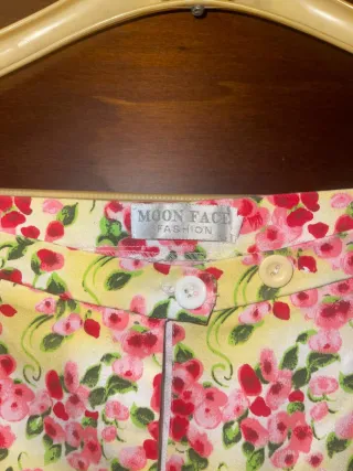 Pantaloni floreali gialli Moon Face