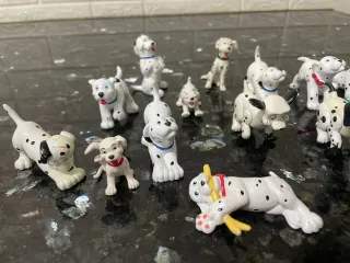 Lote 16 Figuras Perros Dálmatas retro vintage