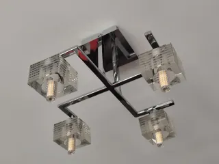 Lámpara de techo moderna cristal y metal