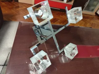 Lámpara de techo moderna cristal y metal