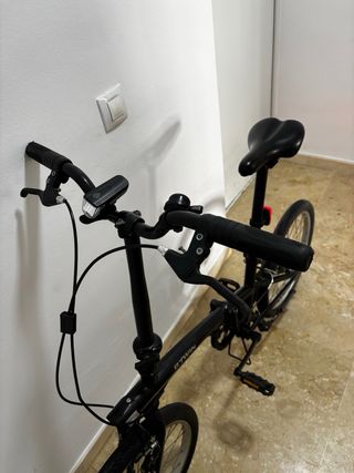 Bicicleta plegable Btwin Negra