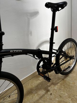 Bicicleta plegable Btwin Negra