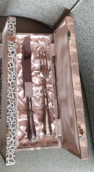 Cubiertos de servir Alpaca Años 50