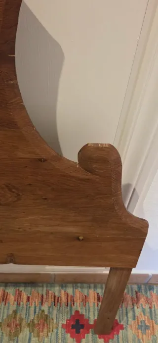 Cabecero de madera antiguo cama individual