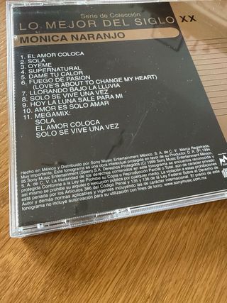 Mónica Naranjo Primer CD Mexico 1999 Disco Dorado